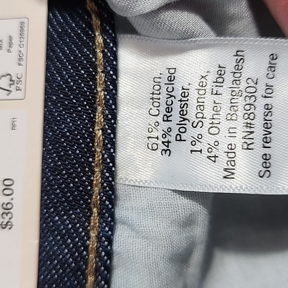 So womens jrs jean denim cuffed shortie shorts 17  nwt - Picture 4 of 4
